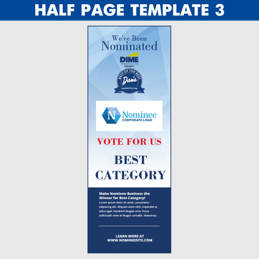 half page template 3